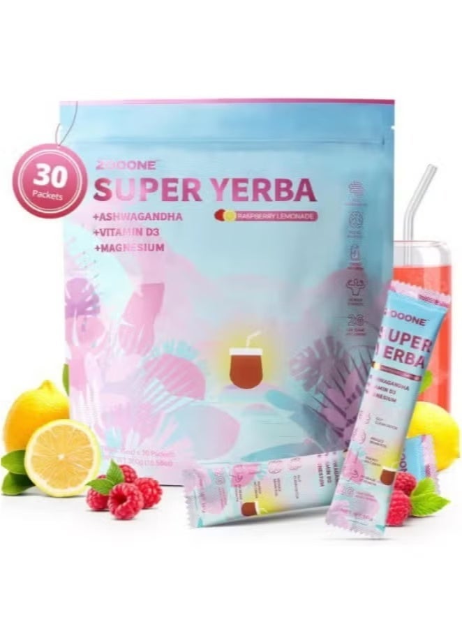 حديقة الحيوان Super Yerba Gut Health Cleansing Energy Tea. Experience the magic of yerba mate with a deliciously refreshing taste. Revitalize and nourish your gut with every sip. Cleansing energy, great taste, and nourishment in every cup. - Image 1